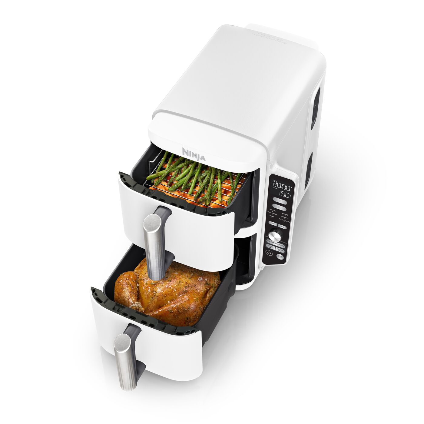 Ninja SL400EUWH Double Stack- Emeletes Air fryer 9,5L - Fehér