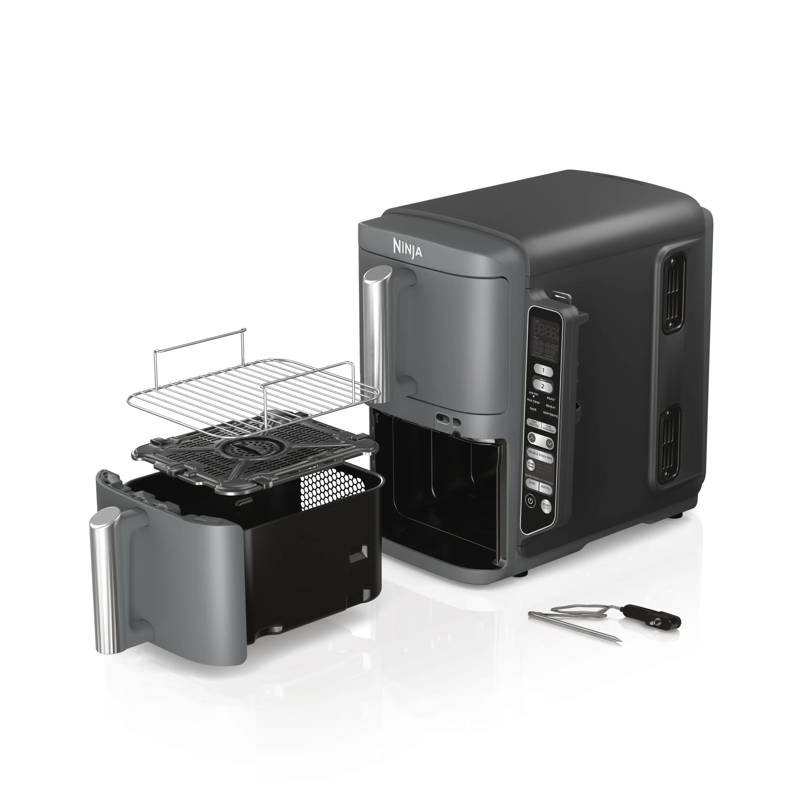 Ninja SL451EU Double Stack- Emeletes Air fryer 9,5l - Maghőmérővel