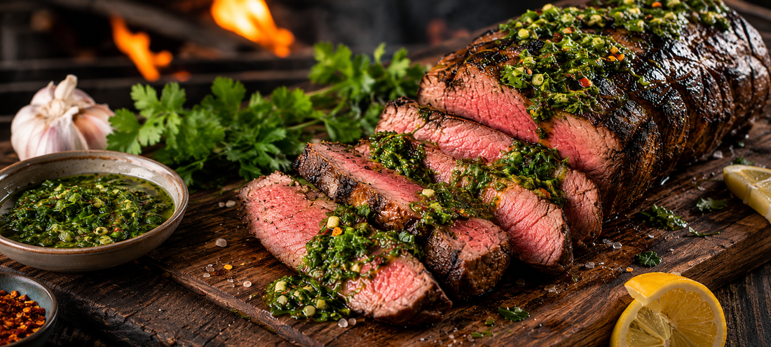 Füstös bélszín chimichurrival – Woodfire