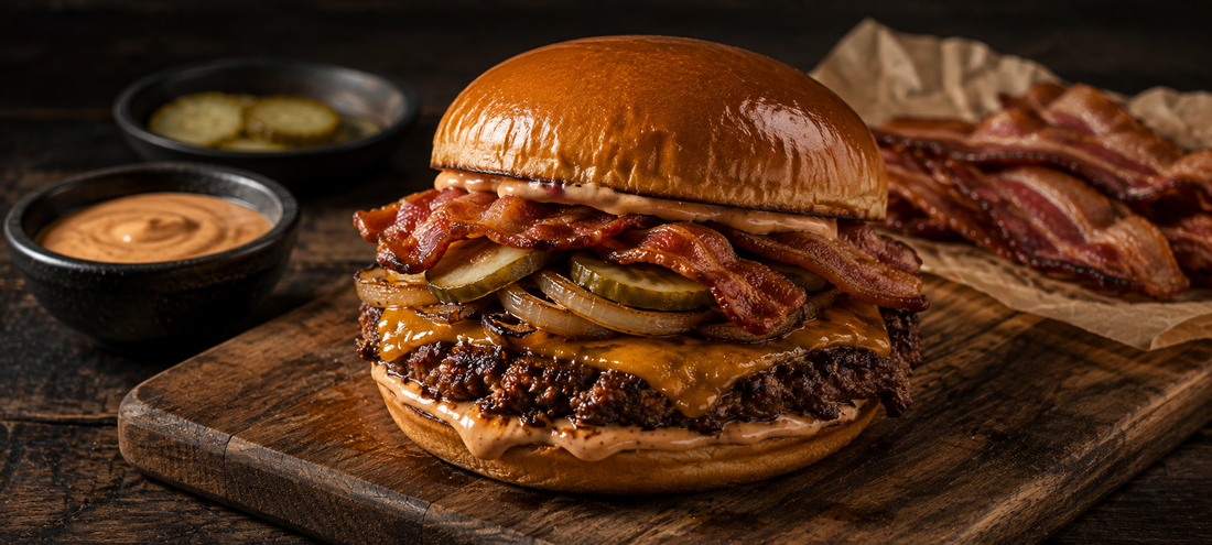 Baconös BBQ smash burger – Woodfire