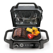 Ninja OG701EU Woodfire Elektromos BBQ, Grill, Air fryer & Füstölő, kültéri, 28cm x 38cm