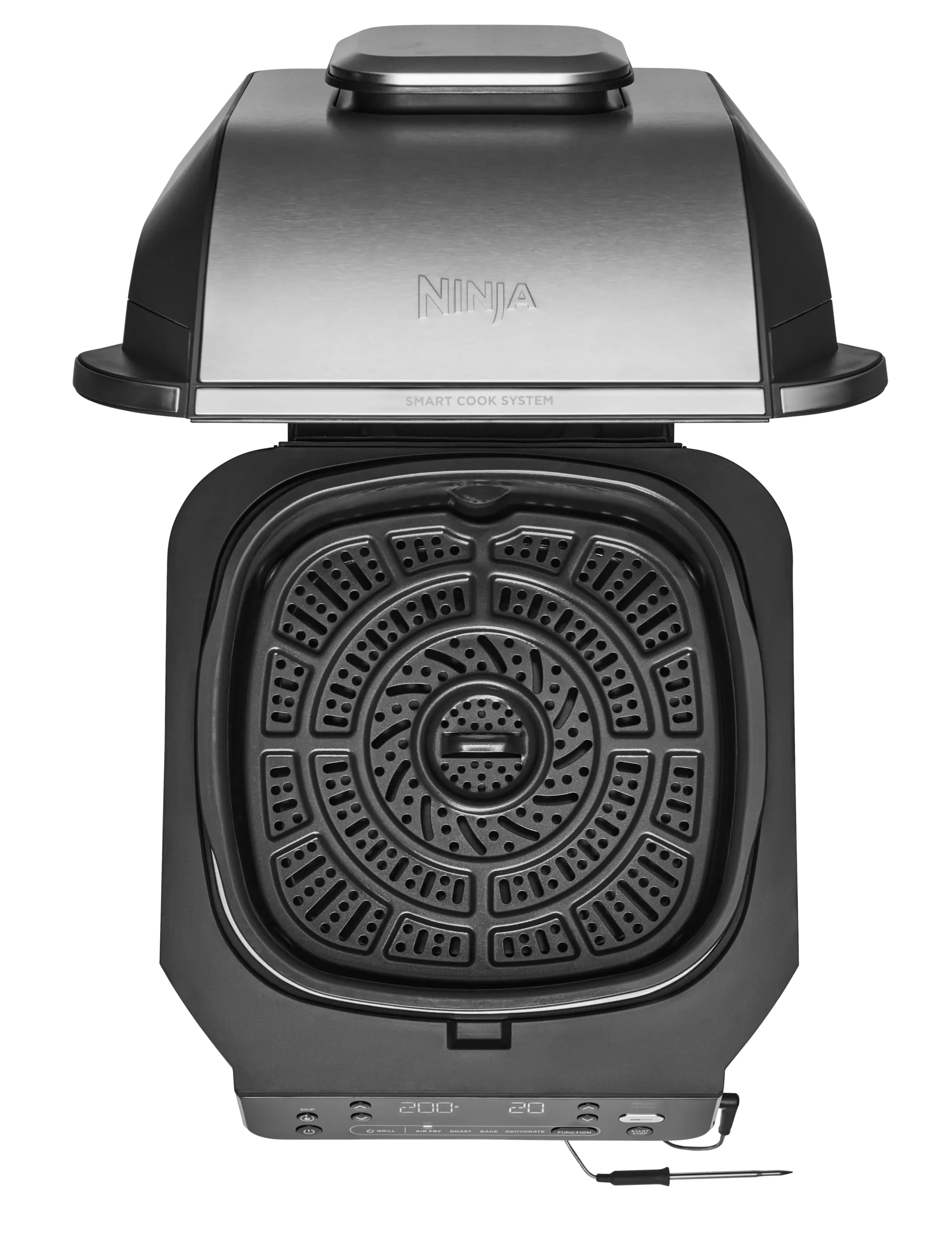 Ninja EG351EU Foodi Smart 5in1 Beltéri Grill és Air fryer beépített maghőmérővel - Ezüst