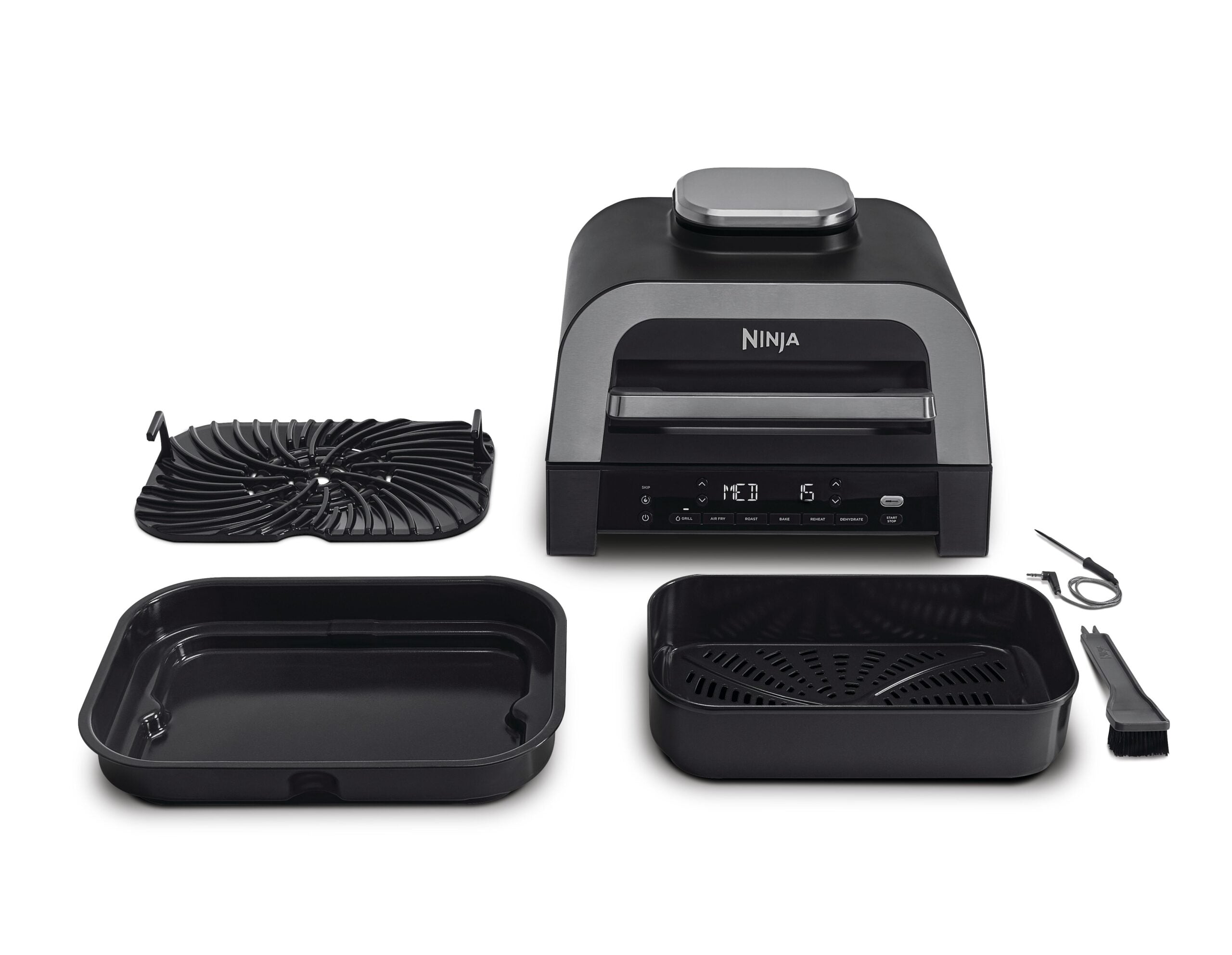 Ninja DG551EU Foodi Smart XL 6in1 Beltéri Grill és Air Fryer beépített maghőmérővel