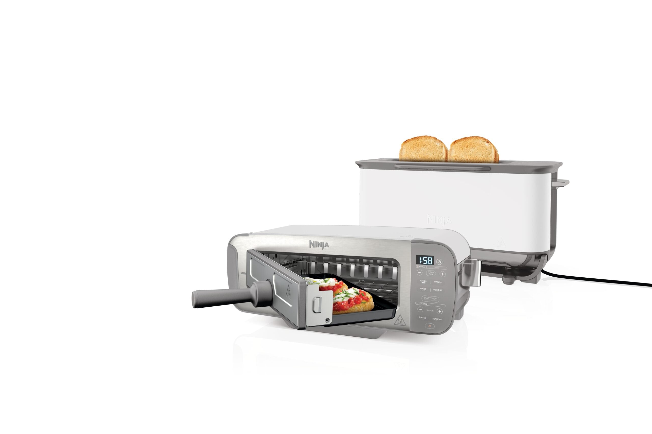 Ninja ST200EUWH Foodi 3in1 Kenyérpirító, grill, panini;Fehér