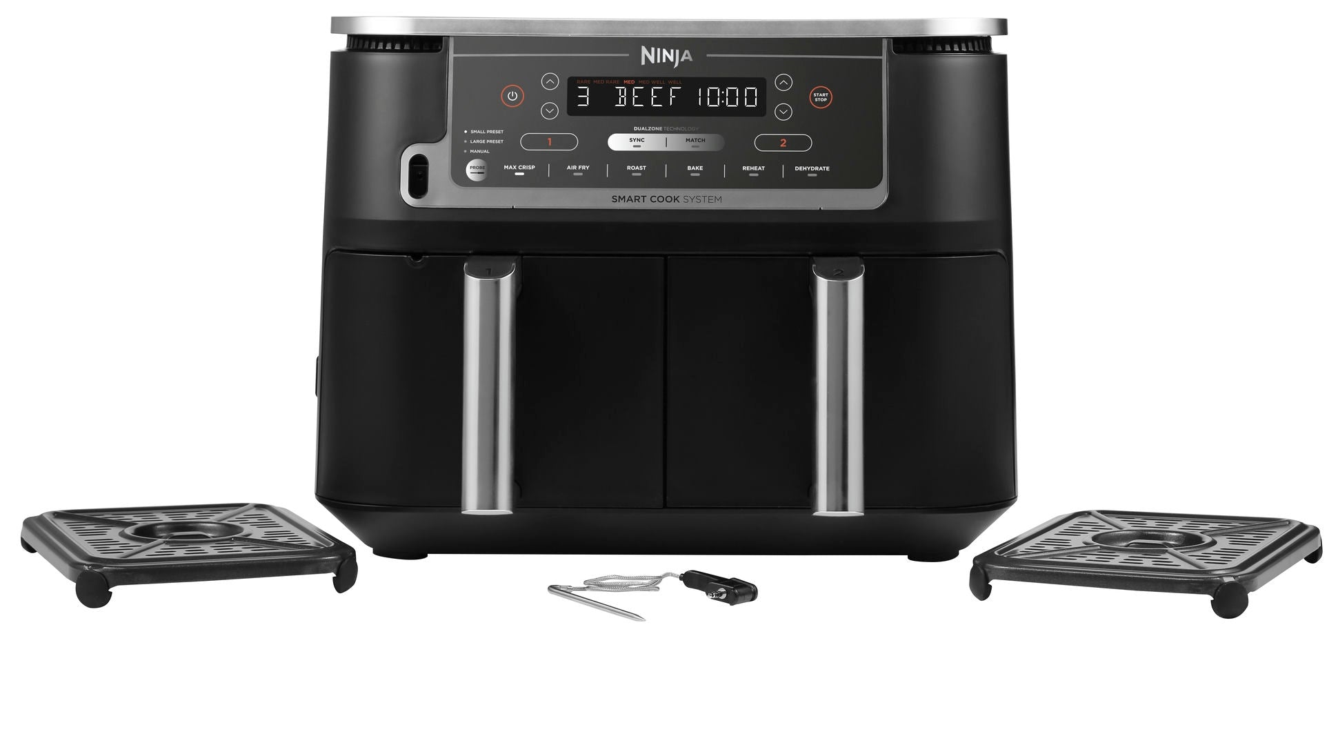 Ninja AF451EU Foodi MAX Dual Zone Air fryer 9.5L - Digitális maghőmérővel
