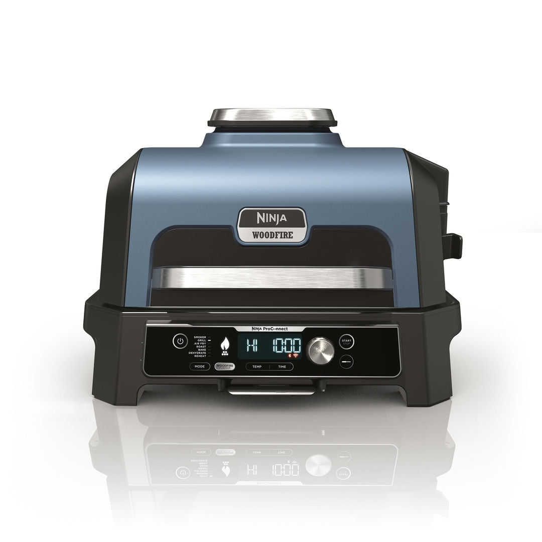 Ninja OG901EU Woodfire Pro Connect XL, Elektromos BBQ, Grill, Air fryer & Füstölő, kültéri, 45cm x 31cm