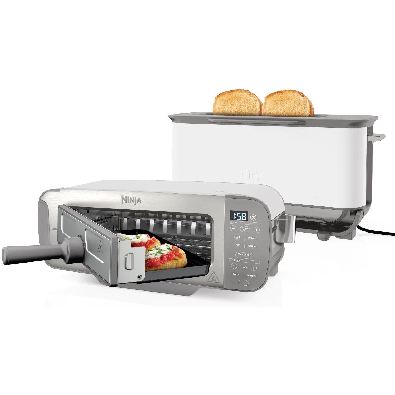 Ninja ST200EUWH Foodi 3in1 Kenyérpirító, grill, panini;Fehér
