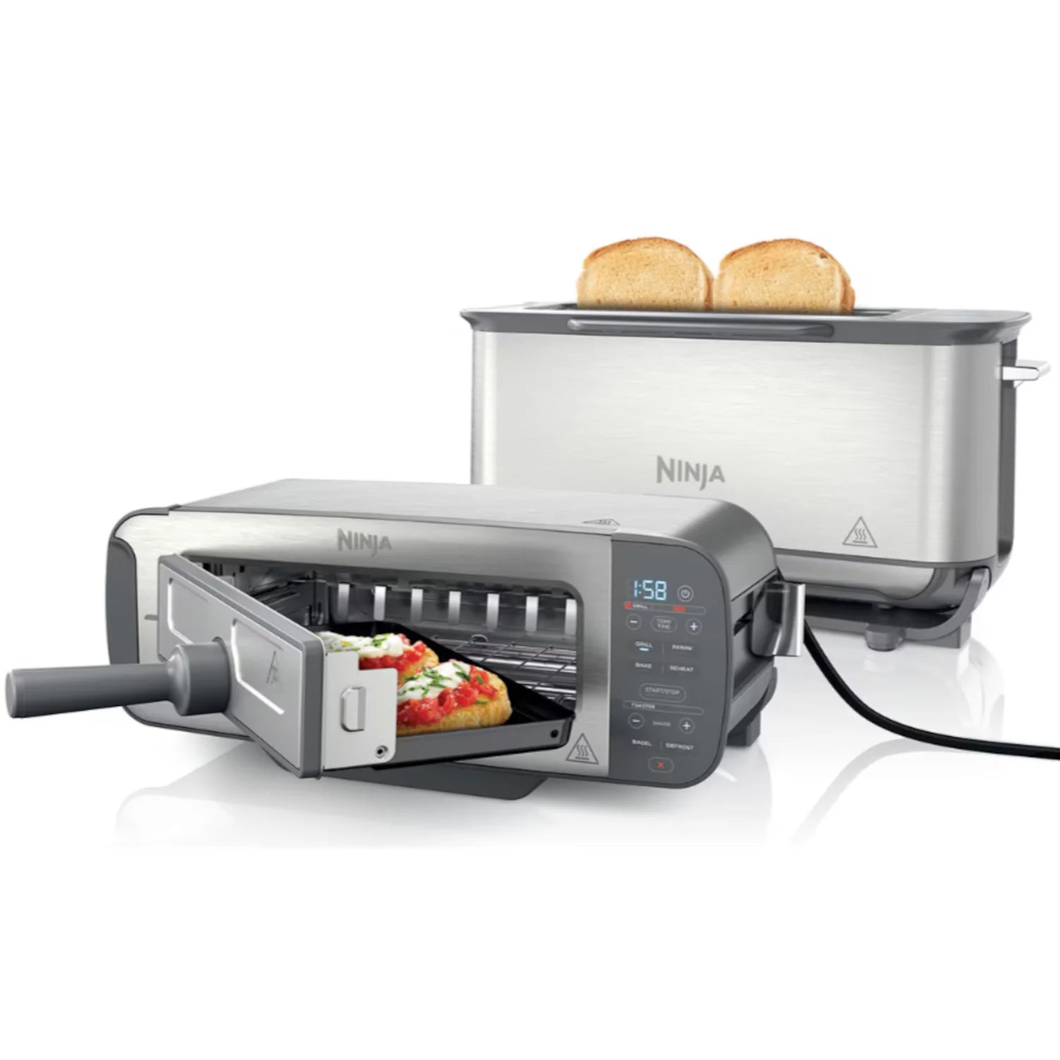 Ninja ST202EU Foodi 3in1 Kenyérpirító, grill, panini - Szürke